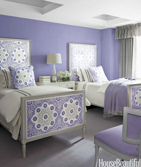 People with purple bedrooms are the least rested of all, getting on average a measly five hours and 56 minutes sleep per night. The rich color is actually very mentally stimulating, making it difficult to switch off after a busy day and potentially causing vivid dreams or nightmares.